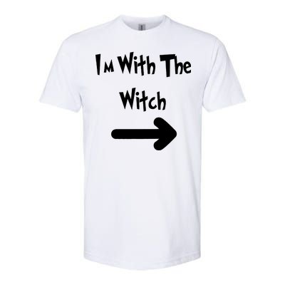 Funny Halloween I'm With The Witch  Softstyle® CVC T-Shirt