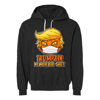 Funny Halloween Trumpkin No More Boo-Sheet Garment-Dyed Fleece Hoodie