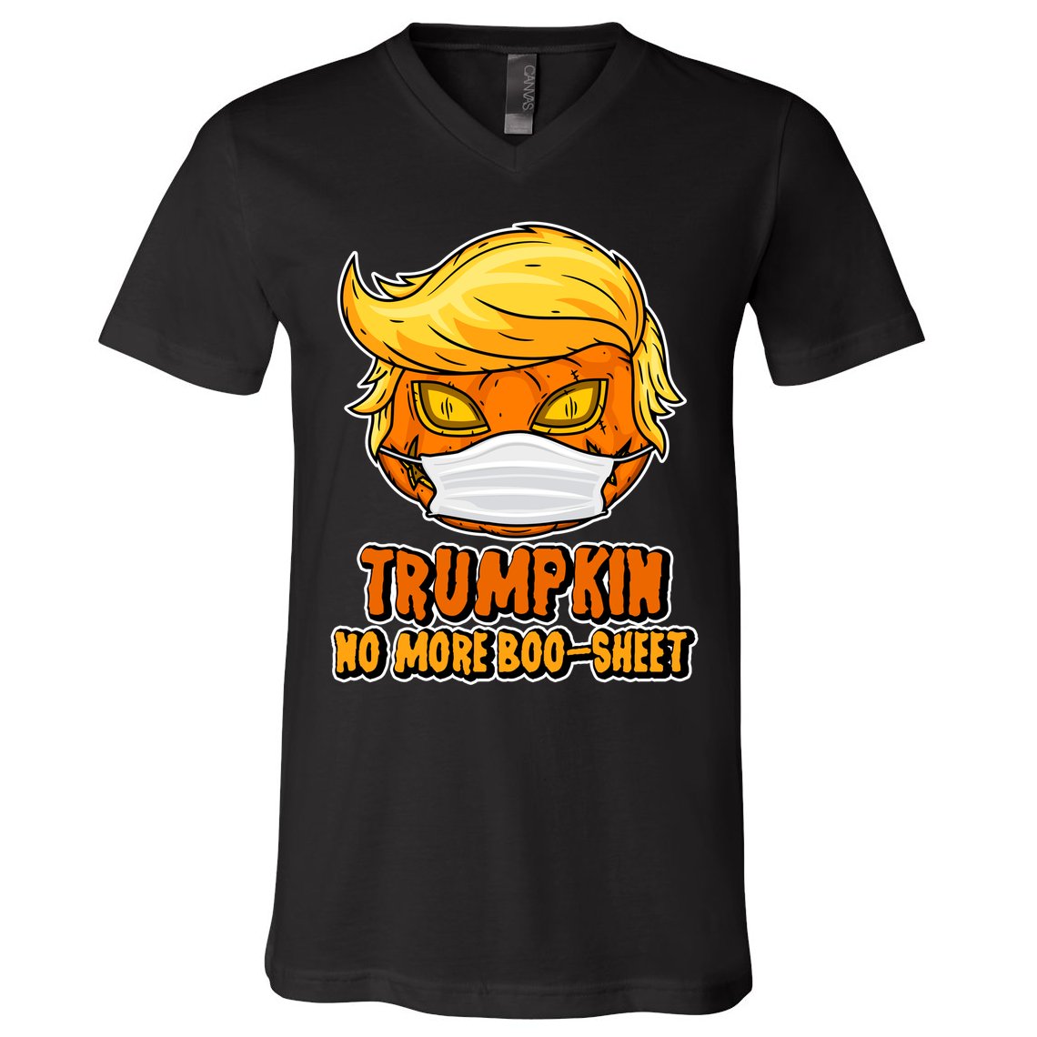 Funny Halloween Trumpkin No More Boo-Sheet V-Neck T-Shirt