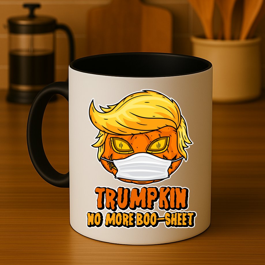 Funny Halloween Trumpkin No More Boo-Sheet Mug
