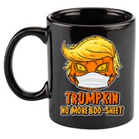 Funny Halloween Trumpkin No More Boo-Sheet 11oz C Handle Ceramic Mug