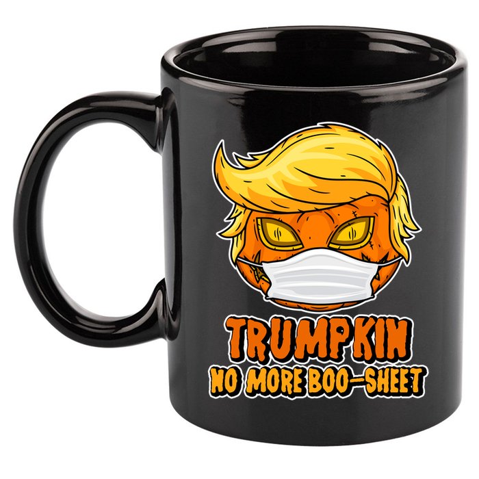 Funny Halloween Trumpkin No More Boo-Sheet 11oz C Handle Ceramic Mug