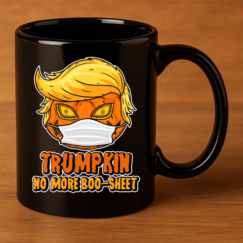 Funny Halloween Trumpkin No More Boo-Sheet 11oz C Handle Ceramic Mug