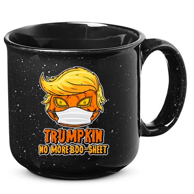Funny Halloween Trumpkin No More Boo-Sheet 15oz Campfire Ceramic Mug