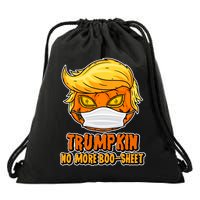Funny Halloween Trumpkin No More Boo-Sheet Drawstring Bag