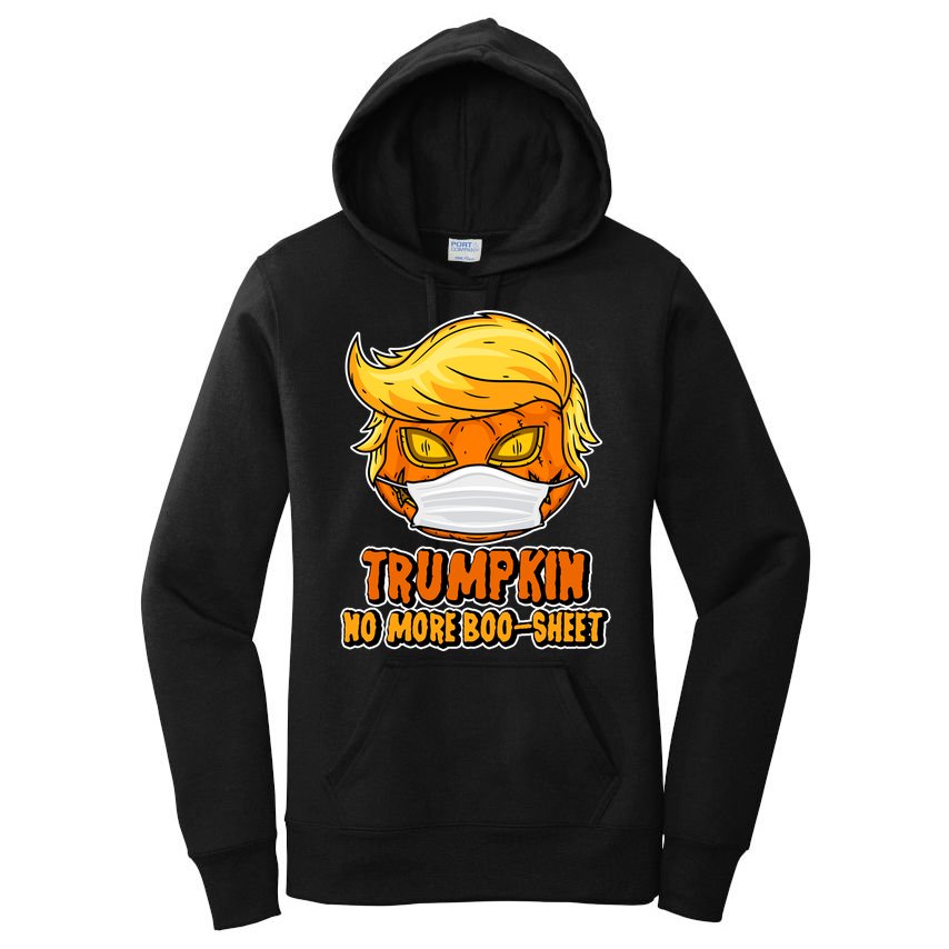 Funny Halloween Trumpkin No More Boo-Sheet Women's Pullover Hoodie