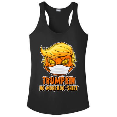 Funny Halloween Trumpkin No More Boo-Sheet Ladies PosiCharge Competitor Racerback Tank