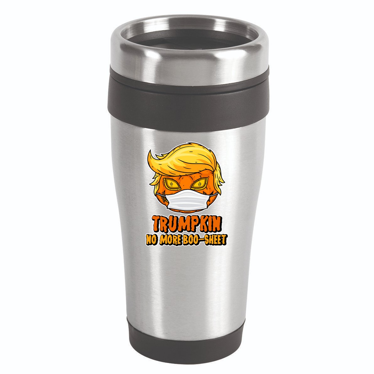 Funny Halloween Trumpkin No More Boo-Sheet 16oz Travel Tumbler