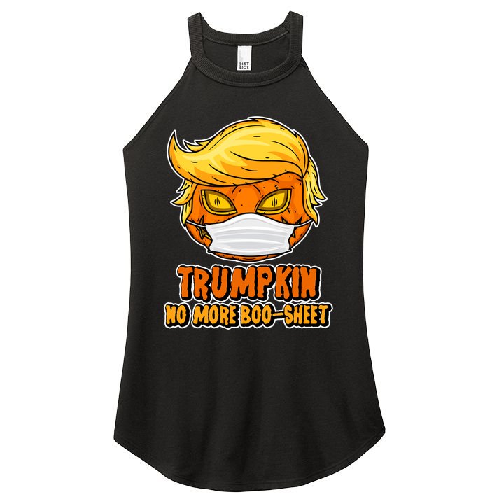 Funny Halloween Trumpkin No More Boo-Sheet Women's Perfect Tri Rocker Tank