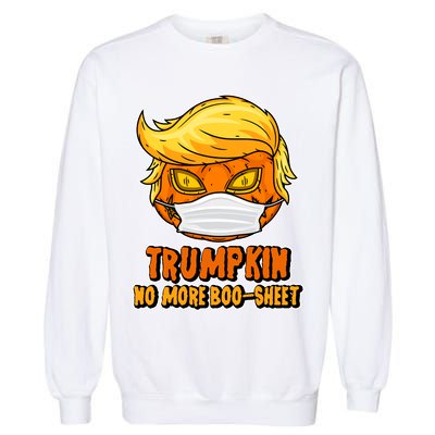 Funny Halloween Trumpkin No More Boo-Sheet Garment-Dyed Sweatshirt