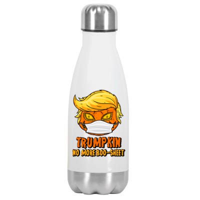 Funny Halloween Trumpkin No More Boo-Sheet Stainless Steel Insulated Water Bottle