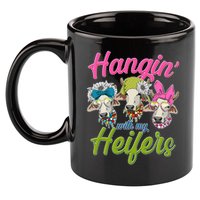 Funny Hangin' With My Heifers Cows 11oz C Handle Ceramic Mug