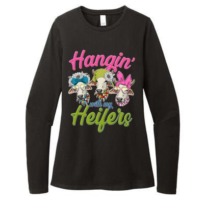 Funny Hangin' With My Heifers Cows Womens CVC Long Sleeve Shirt