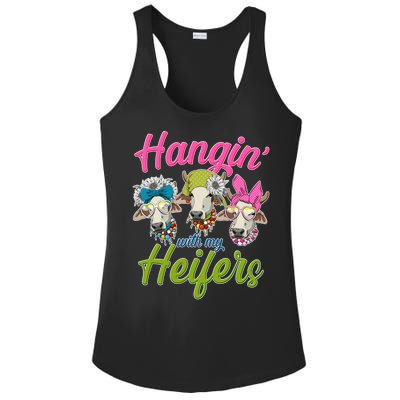 Funny Hangin' With My Heifers Cows Ladies PosiCharge Competitor Racerback Tank