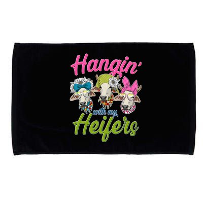 Funny Hangin' With My Heifers Cows Microfiber Hand Towel