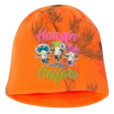 Funny Hangin' With My Heifers Cows Kati - Camo Knit Beanie