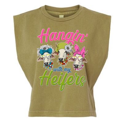 Funny Hangin' With My Heifers Cows Garment-Dyed Women's Muscle Tee