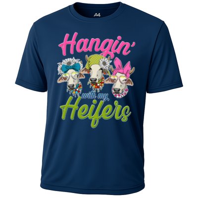 Funny Hangin' With My Heifers Cows Performance Shirt
