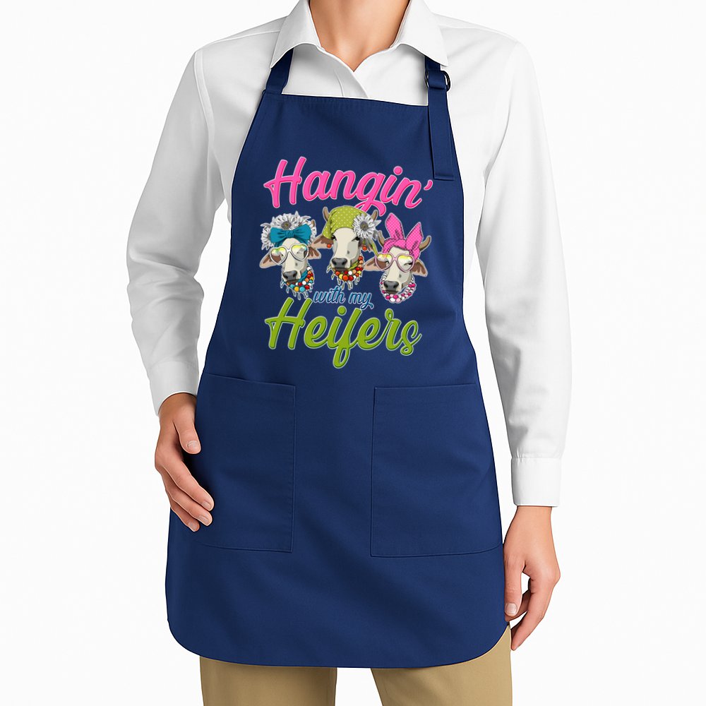 Funny Hangin' With My Heifers Cows Apron