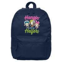 Funny Hangin' With My Heifers Cows 16 in Basic Backpack