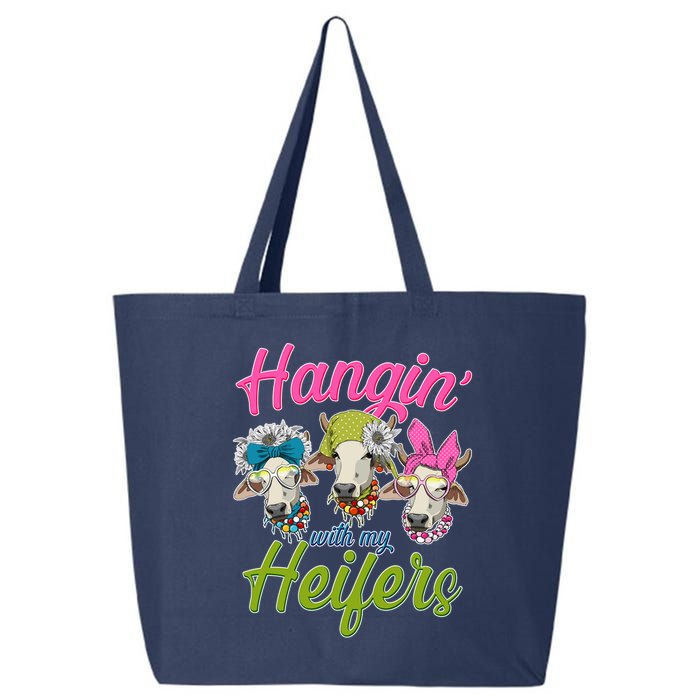 Funny Hangin' With My Heifers Cows 25L Jumbo Tote