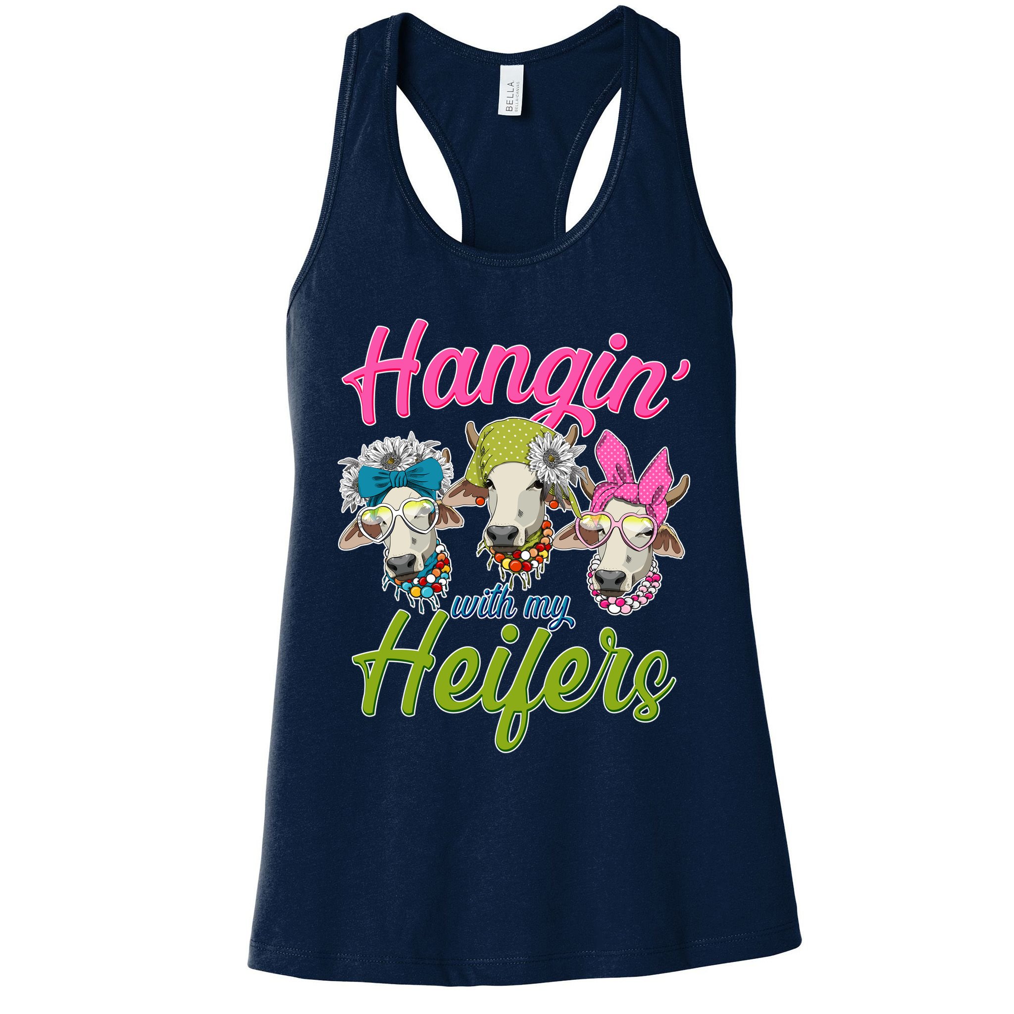 Funny Hangin' With My Heifers Cows Womens Tank Top