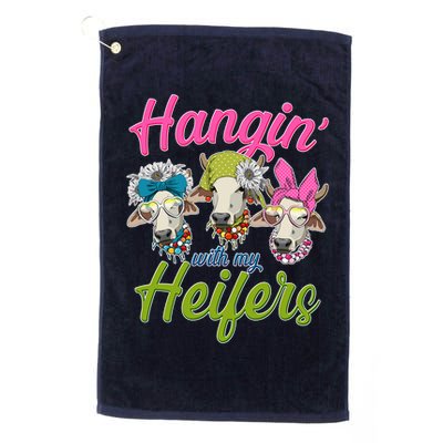 Funny Hangin' With My Heifers Cows Golf Towel