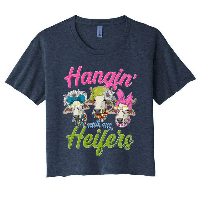 Funny Hangin' With My Heifers Cows Crop Top