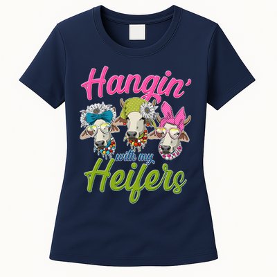 Funny Hangin' With My Heifers Cows Womens T-Shirt