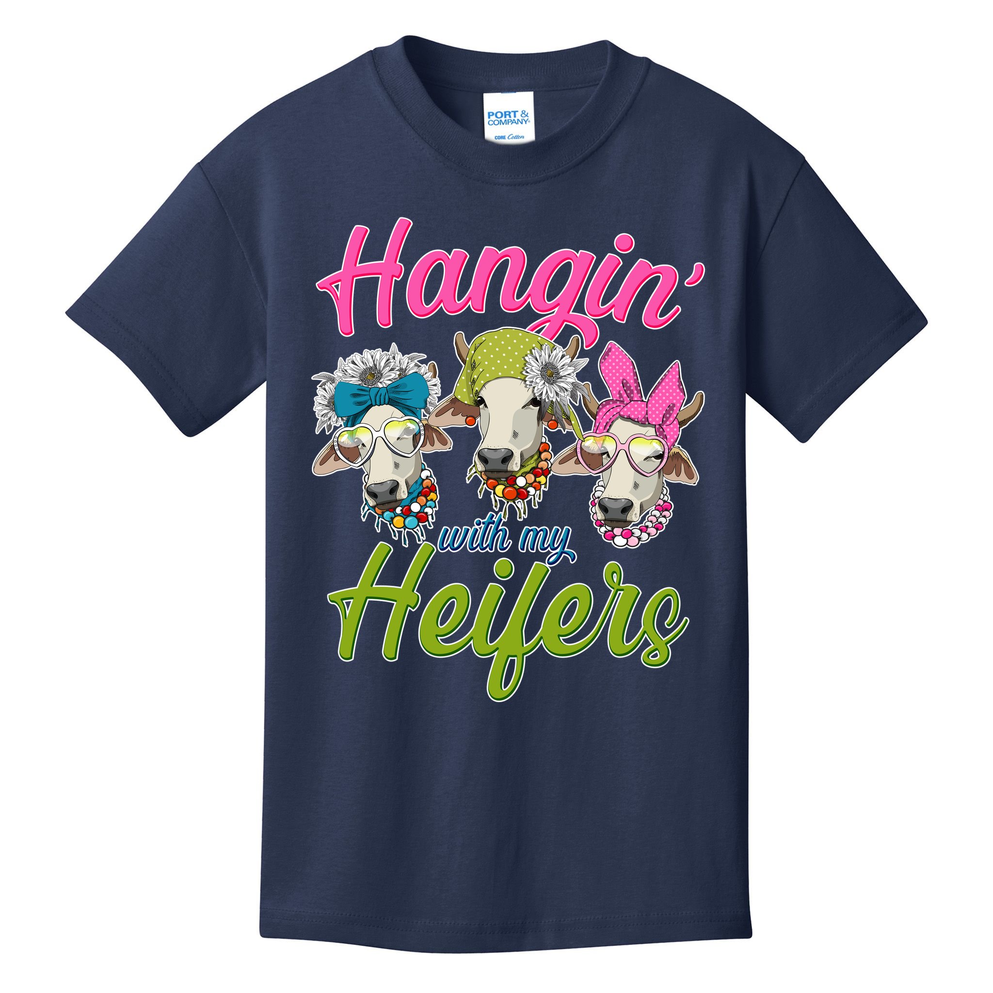 Funny Hangin' With My Heifers Cows Kids T-Shirt