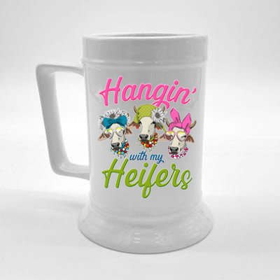 Funny Hangin' With My Heifers Cows Beer Stein