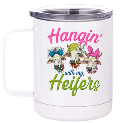 Funny Hangin' With My Heifers Cows 12 oz Stainless Steel Tumbler Cup