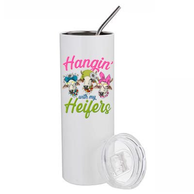 Funny Hangin' With My Heifers Cows Stainless Steel Tumbler