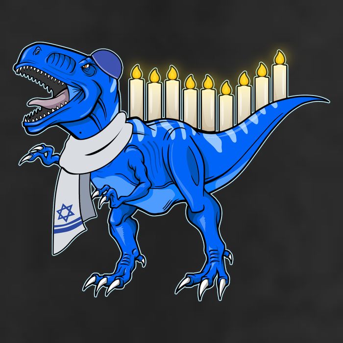Funny Hanukah Menorasaurus T-Rex Dinosaur Cool Comfort Performance Bucket Hat
