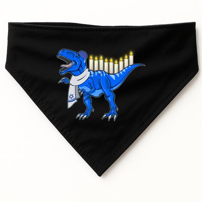 Funny Hanukah Menorasaurus T-Rex Dinosaur USA-Made Doggie Bandana