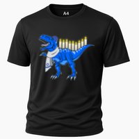 Funny Hanukah Menorasaurus T-Rex Dinosaur Performance Shirt