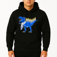 Funny Hanukah Menorasaurus T-Rex Dinosaur Hoodie