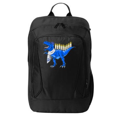 Funny Hanukah Menorasaurus T-Rex Dinosaur City Backpack