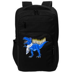 Funny Hanukah Menorasaurus T-Rex Dinosaur Impact Tech Backpack