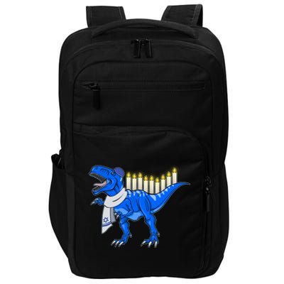 Funny Hanukah Menorasaurus T-Rex Dinosaur Impact Tech Backpack