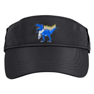Funny Hanukah Menorasaurus T-Rex Dinosaur Adult Drive Performance Visor