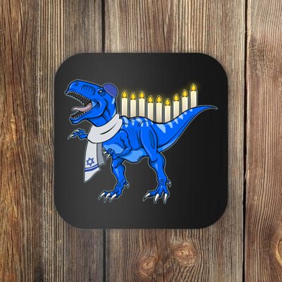 Funny Hanukah Menorasaurus T-Rex Dinosaur Coaster