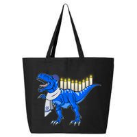 Funny Hanukah Menorasaurus T-Rex Dinosaur 25L Jumbo Tote