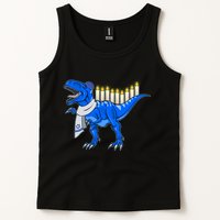 Funny Hanukah Menorasaurus T-Rex Dinosaur Tank Top