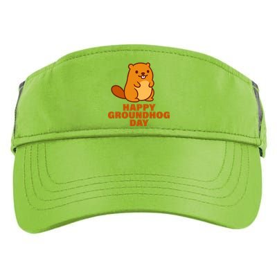 Funny Happy Groundhog Day  Adult Drive Performance Visor