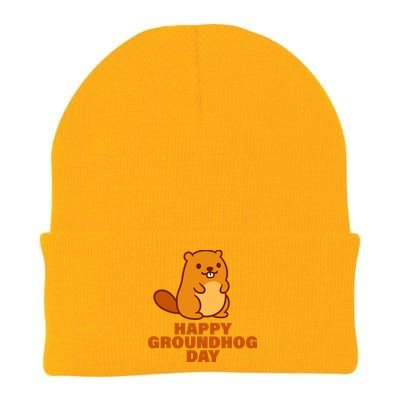 Funny Happy Groundhog Day  Knit Cap Winter Beanie