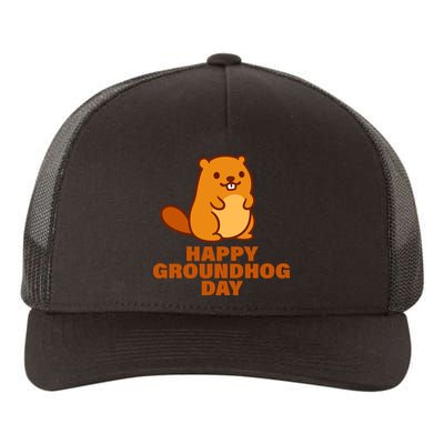 Funny Happy Groundhog Day  Yupoong Adult 5-Panel Trucker Hat