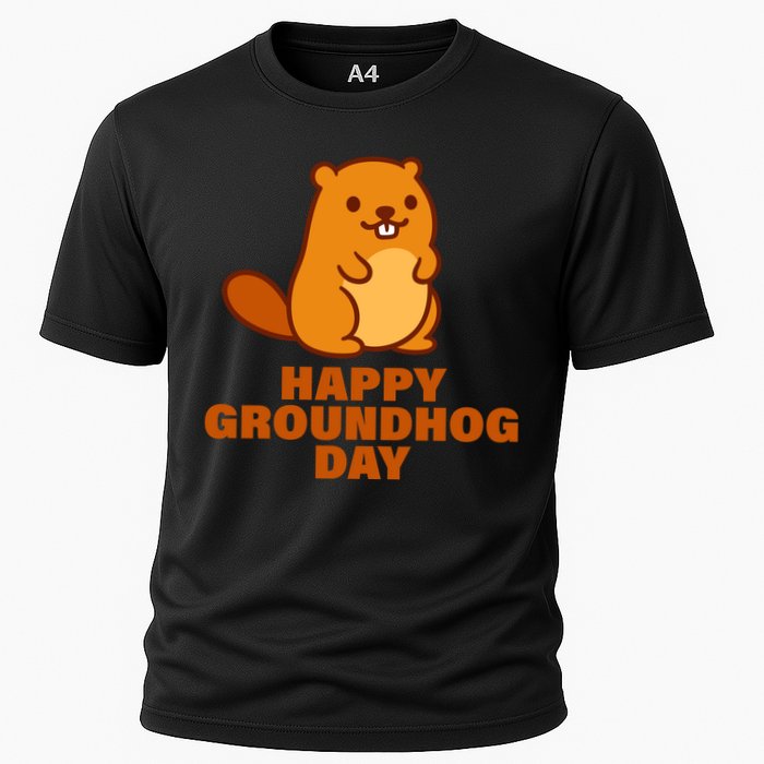 Funny Happy Groundhog Day  Cooling Performance Crew T-Shirt