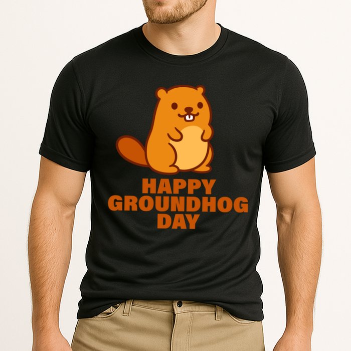 Funny Happy Groundhog Day  Cooling Performance Crew T-Shirt