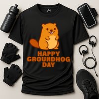 Funny Happy Groundhog Day  Cooling Performance Crew T-Shirt